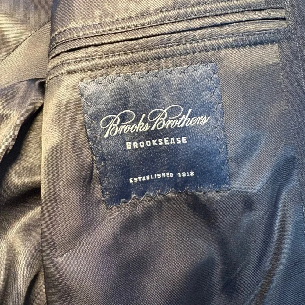 VTG‎ Brooks Brothers BrooksEase Blue Blazer Stripes USA Made Mens 42R 100% Wool